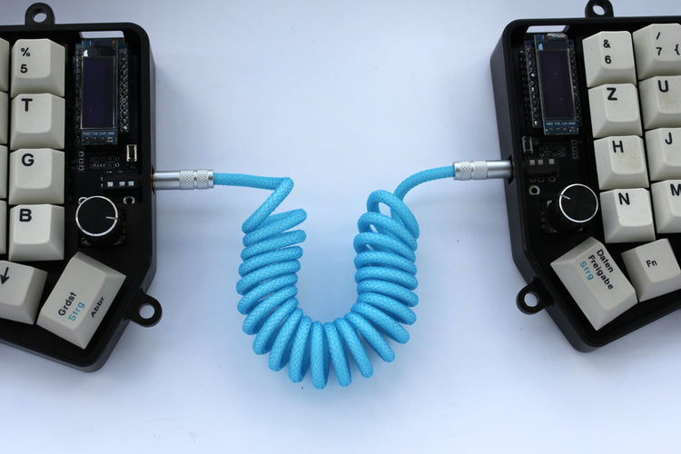 TRRS Coiled cable for Mechanical Keyboard